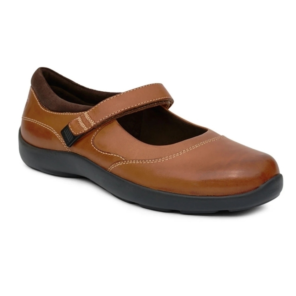 Anodyne Women Leather Mary Jane Clog Mule shoes sz 12W wide